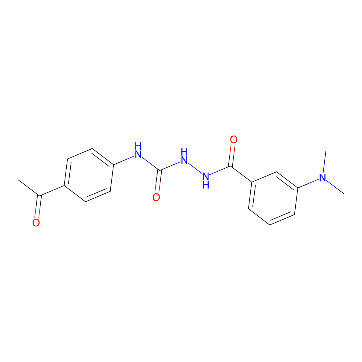 1-(4-Acetylphenyl)-3-[[3-(dimethylamino)benzoyl]amino]urea molecular structure, CAS 706773-14-0
