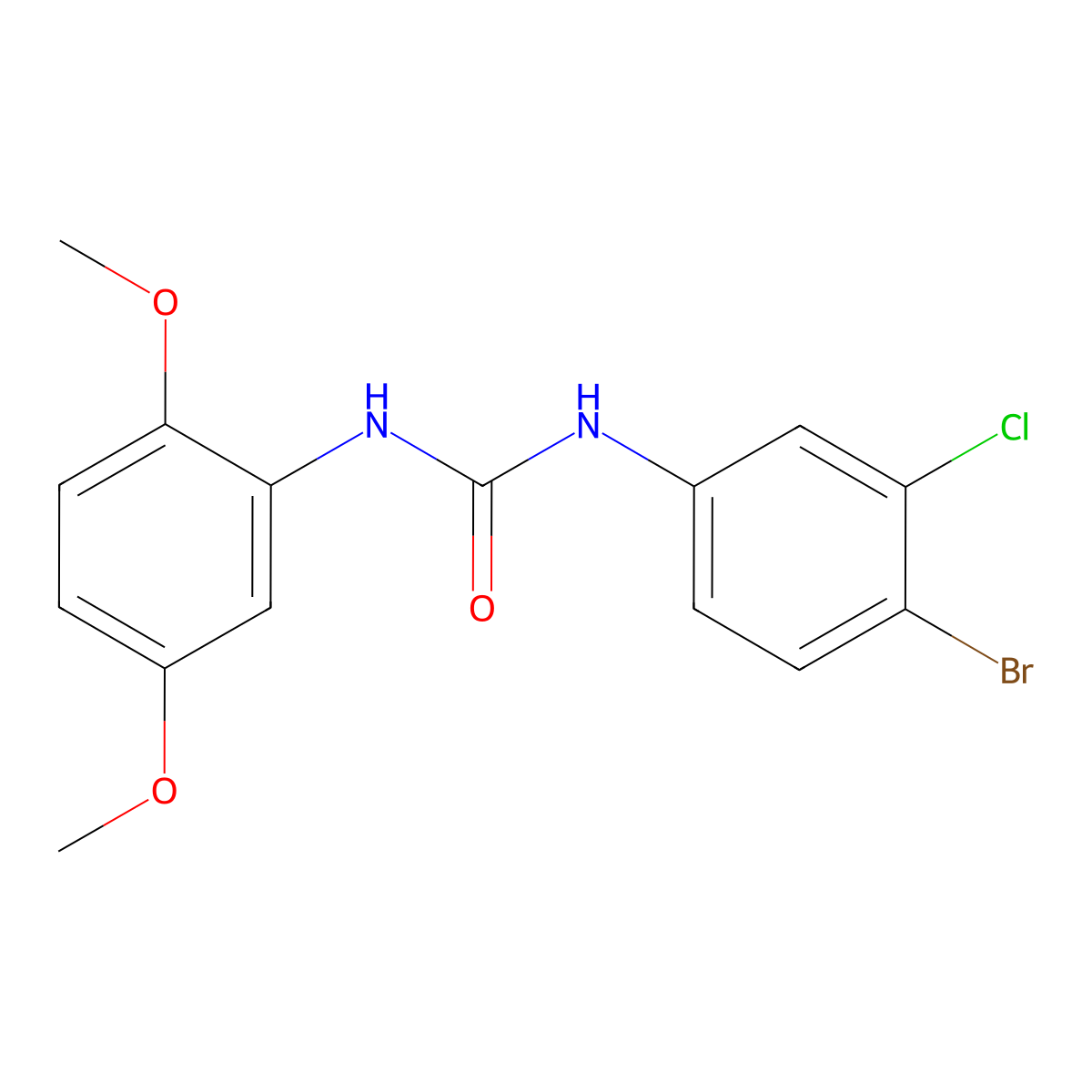 1-(4-Bromo-3-chlorophenyl)-3-(2,5-dimethoxyphenyl)urea molecular structure, CAS 706773-50-4
