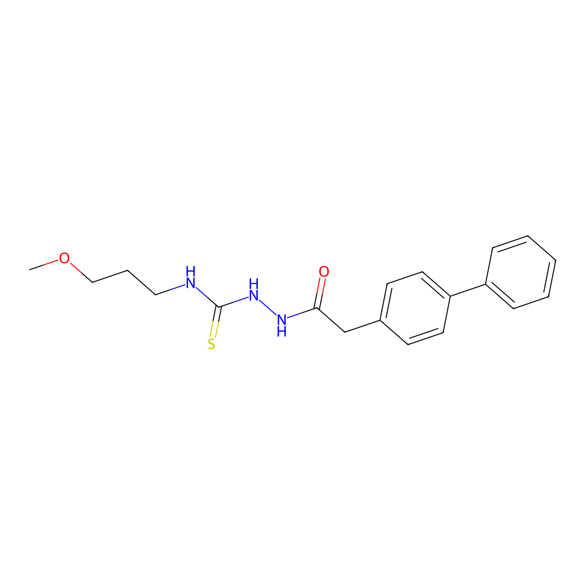 1-(3-Methoxypropyl)-3-[[2-(4-phenylphenyl)acetyl]amino]thiourea molecular structure, CAS 706773-61-7