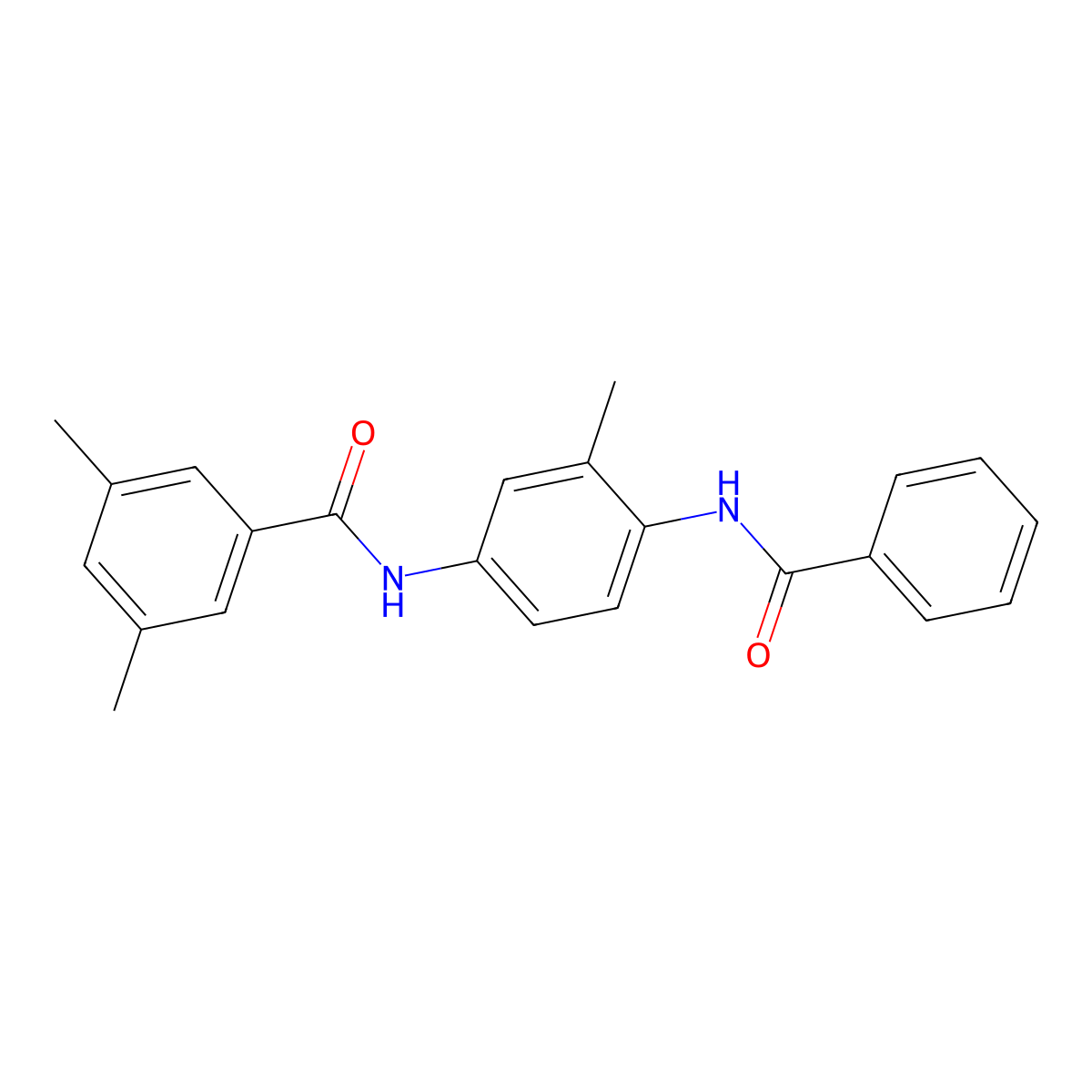 N-(4-benzamido-3-methylphenyl)-3,5-dimethylbenzamide molecular structure, CAS 706773-72-0