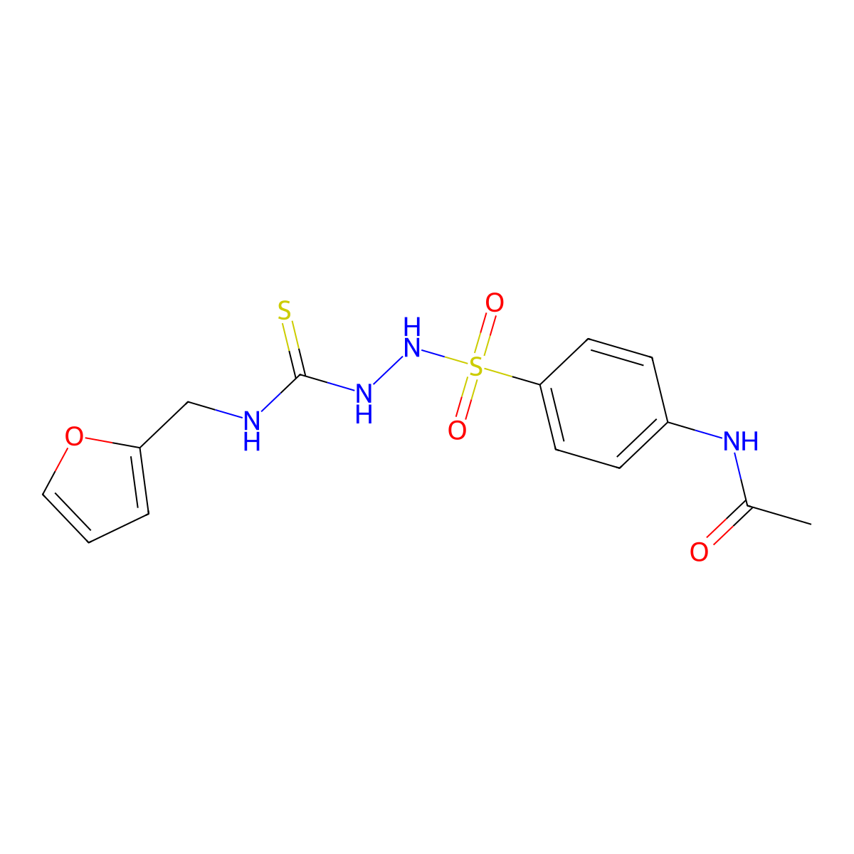 N-[4-[(furan-2-ylmethylcarbamothioylamino)sulfamoyl]phenyl]acetamide molecular structure, CAS 706773-91-3