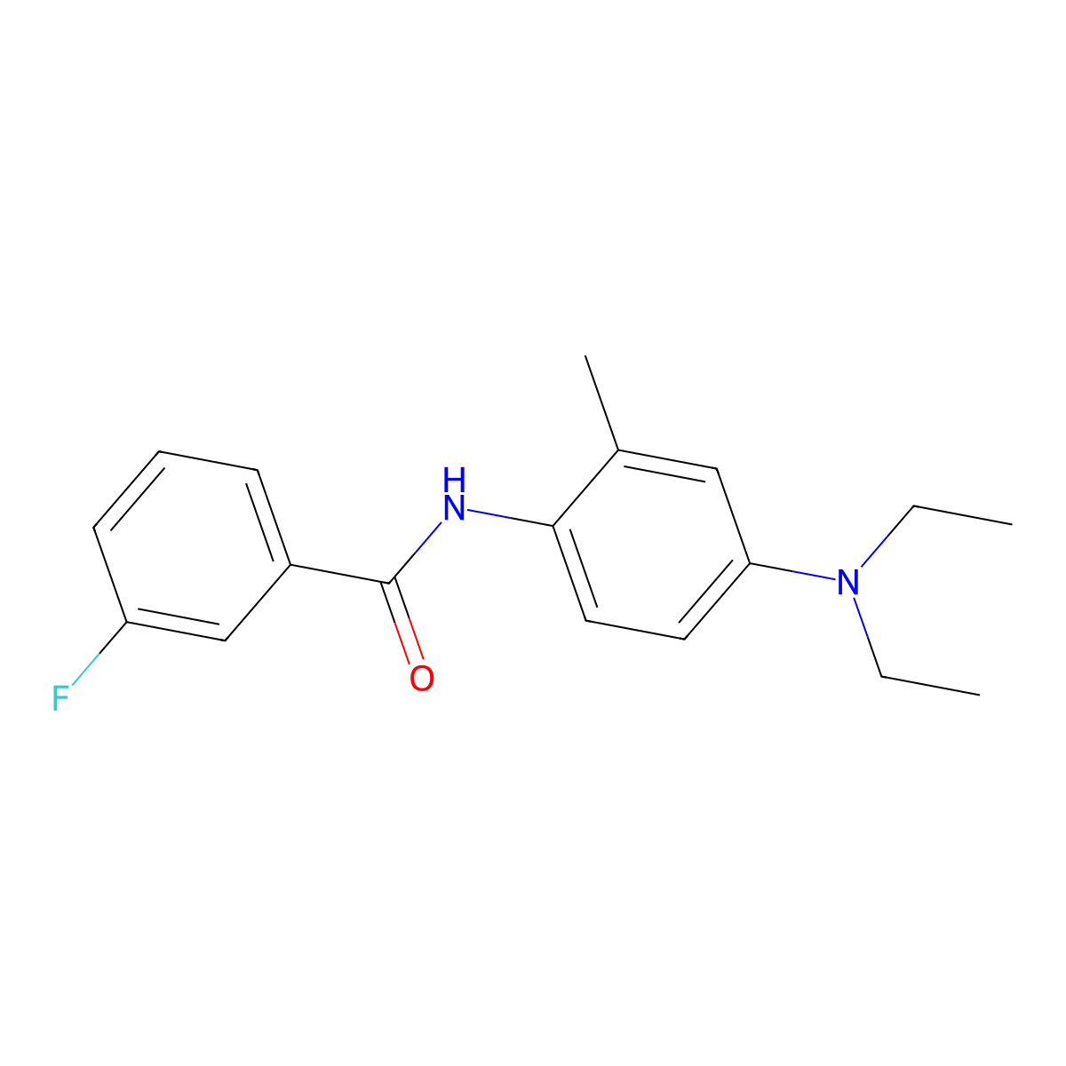 N-[4-(diethylamino)-2-methylphenyl]-3-fluorobenzamide molecular structure, CAS 706774-42-7