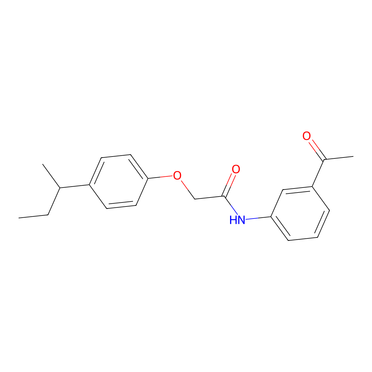 N-(3-acetylphenyl)-2-(4-butan-2-ylphenoxy)acetamide molecular structure, CAS 706775-48-6