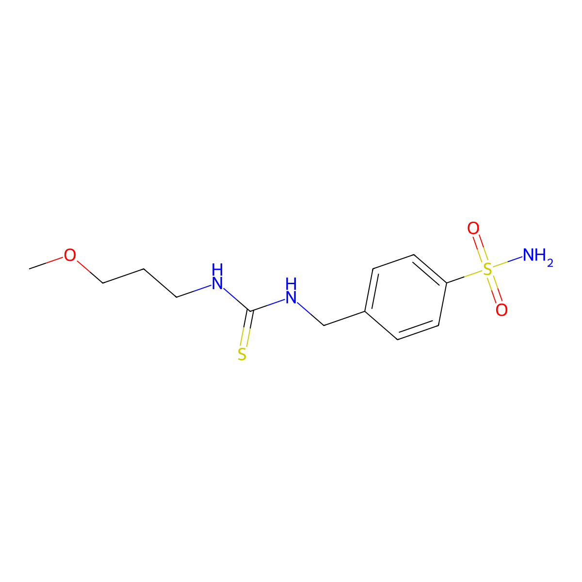 1-(3-Methoxypropyl)-3-[(4-sulfamoylphenyl)methyl]thiourea molecular structure, CAS 706775-60-2