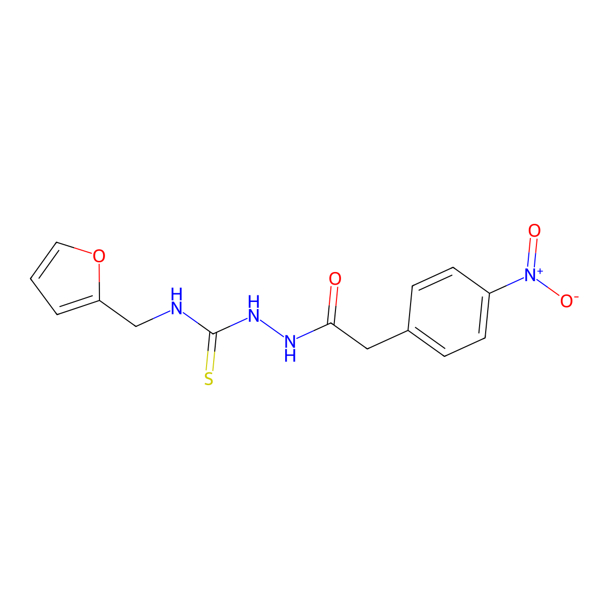1-(Furan-2-ylmethyl)-3-[[2-(4-nitrophenyl)acetyl]amino]thiourea molecular structure, CAS 706775-88-4