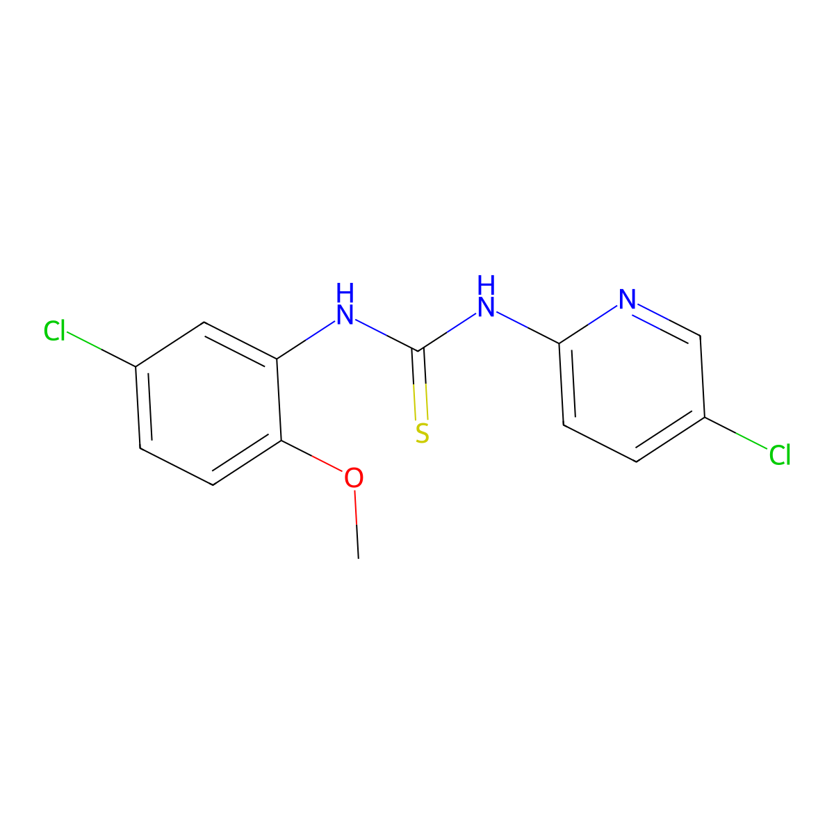1-(5-Chloro-2-methoxyphenyl)-3-(5-chloropyridin-2-yl)thiourea molecular structure, CAS 706775-96-4
