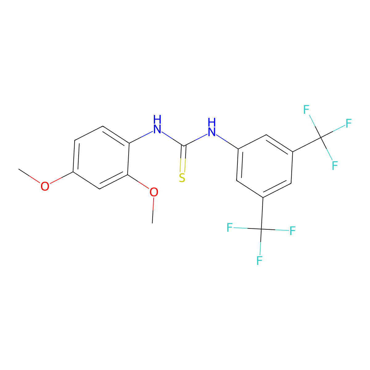 1-[3,5-Bis(trifluoromethyl)phenyl]-3-(2,4-dimethoxyphenyl)thiourea molecular structure, CAS 706776-01-4