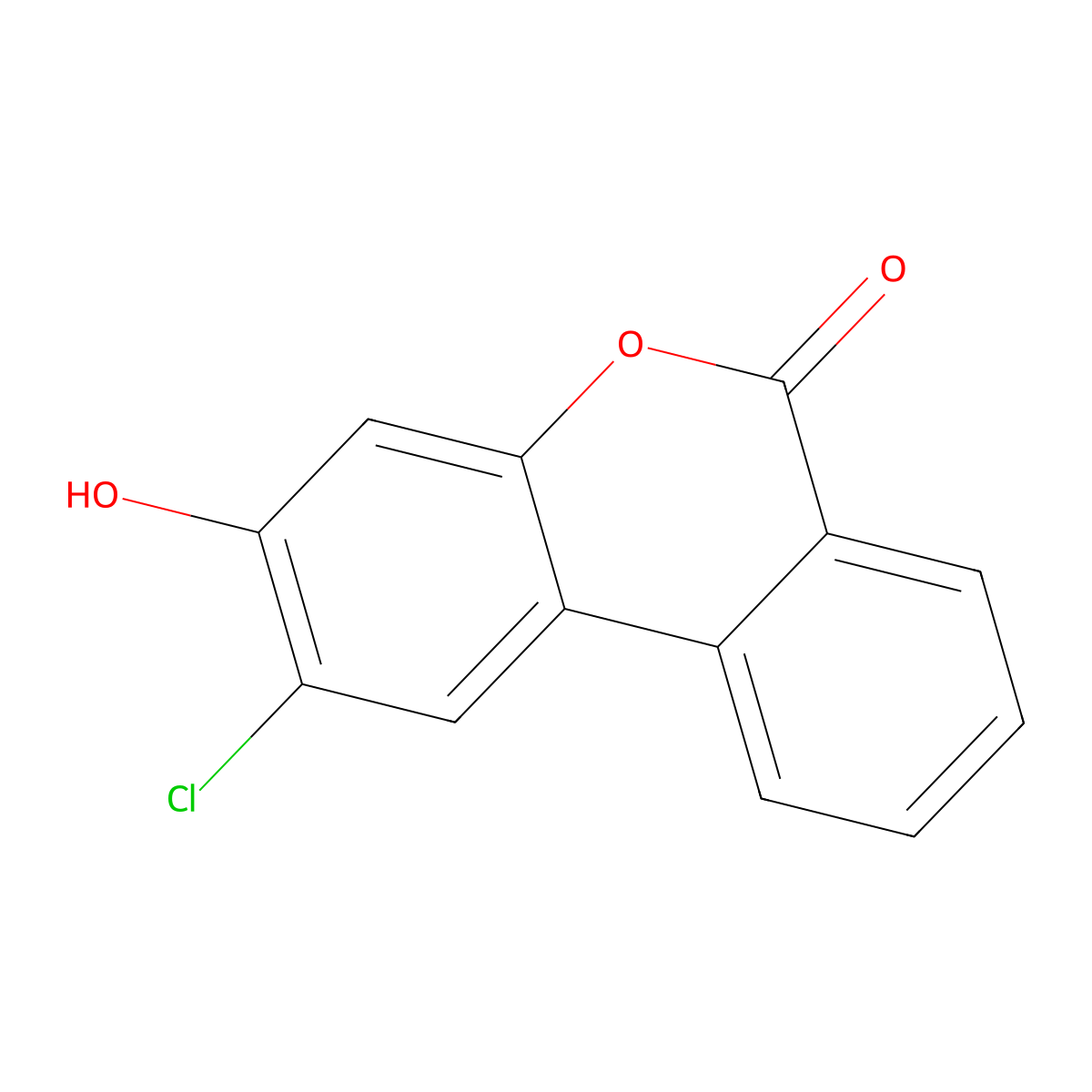 2-chloro-3-hydroxy-6H-benzo(c)chromen-6-one molecular structure, CAS 706776-04-7