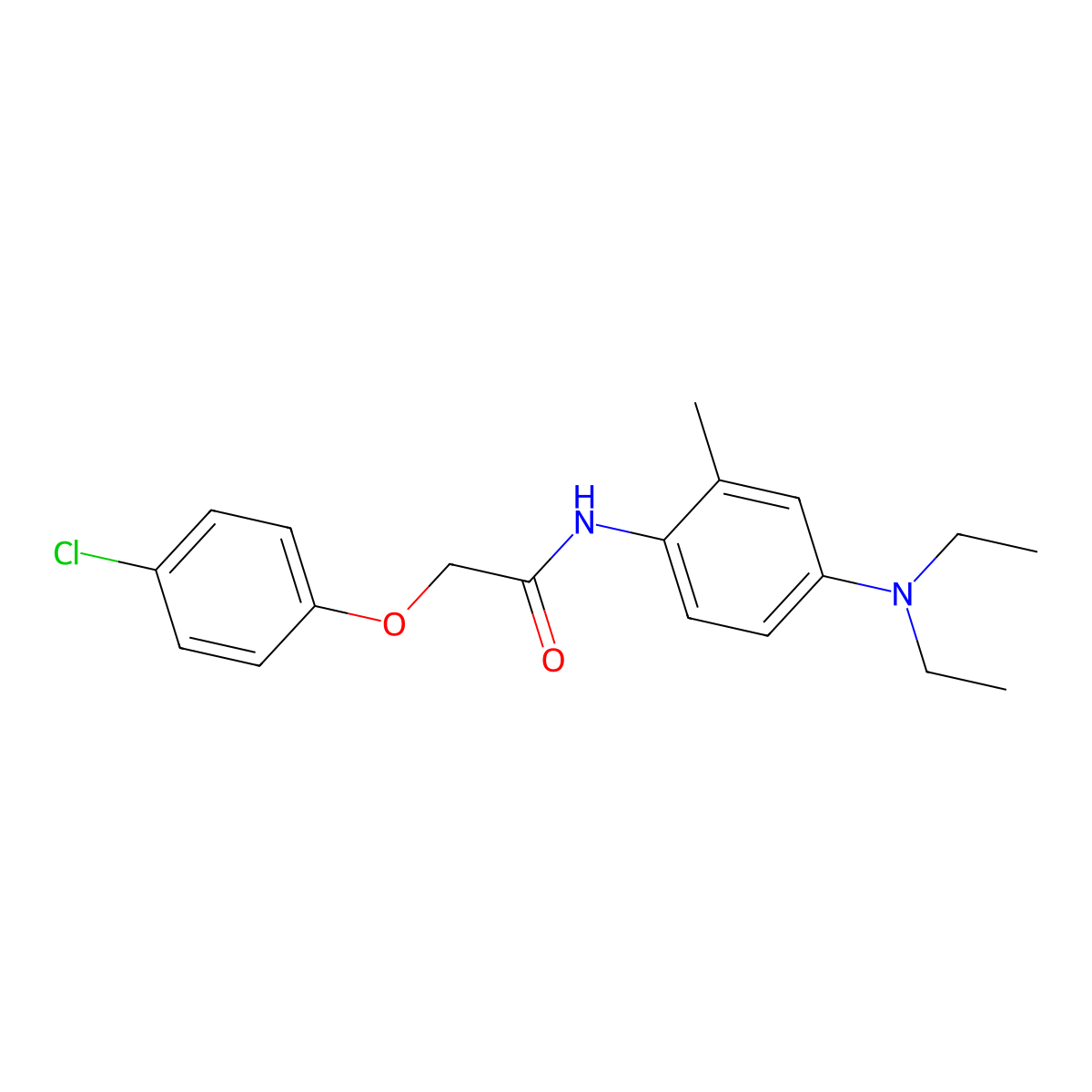 2-(4-chlorophenoxy)-N-[4-(diethylamino)-2-methylphenyl]acetamide molecular structure, CAS 706776-42-3