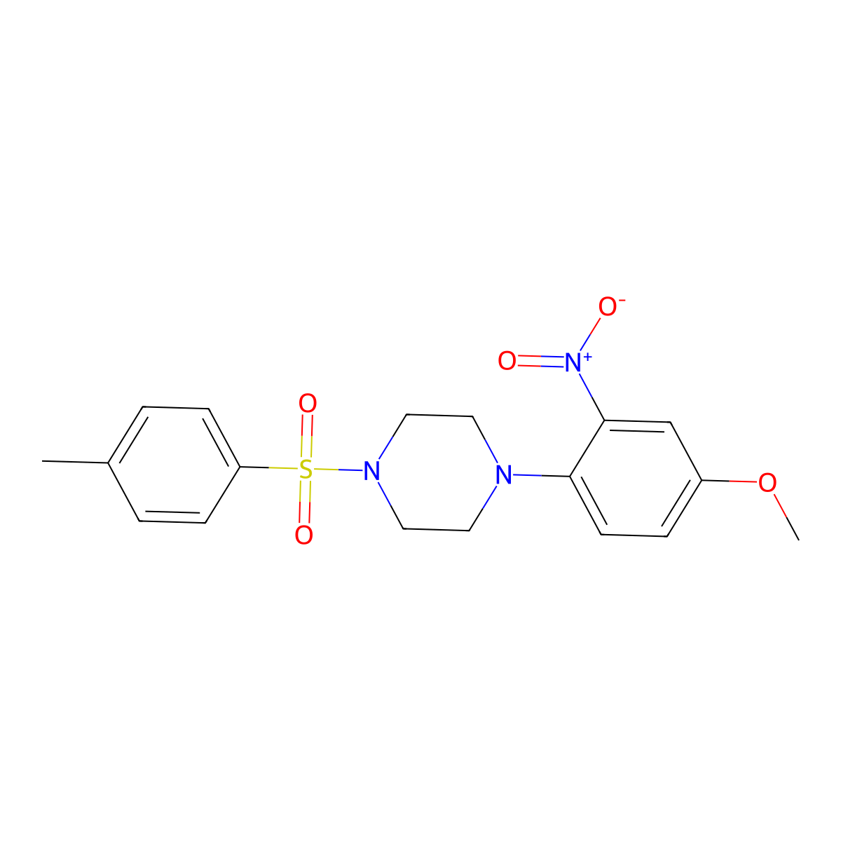 1-(4-Methoxy-2-nitrophenyl)-4-(4-methylphenyl)sulfonylpiperazine molecular structure, CAS 706776-75-2