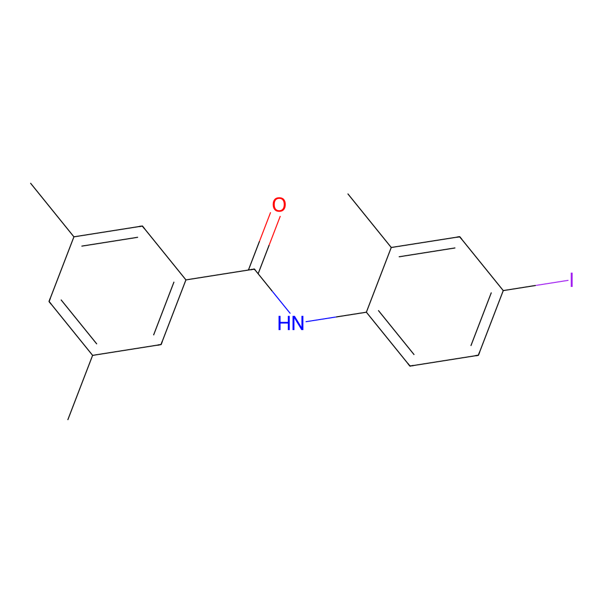 N-(4-iodo-2-methylphenyl)-3,5-dimethylbenzamide molecular structure, CAS 706776-98-9