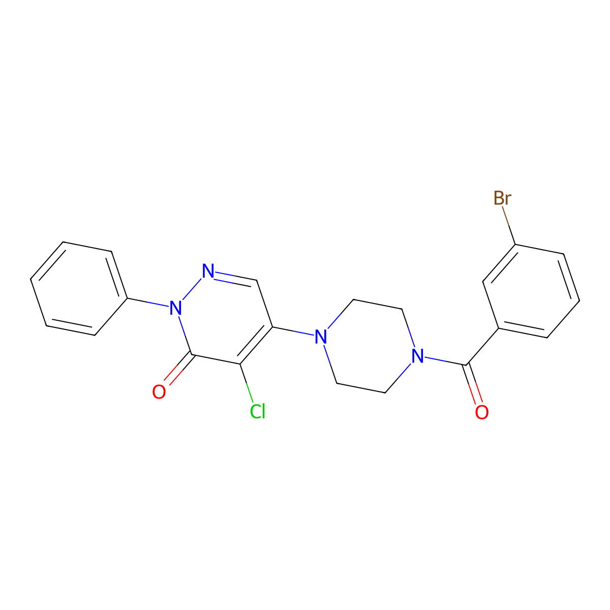 5-[4-(3-Bromobenzoyl)piperazin-1-yl]-4-chloro-2-phenylpyridazin-3-one molecular structure, CAS 706777-03-9