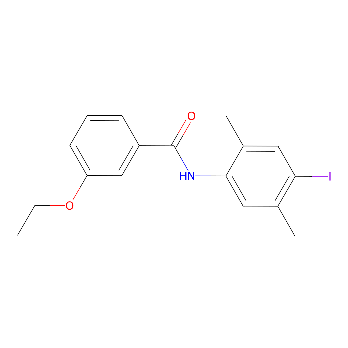 3-ethoxy-N-(4-iodo-2,5-dimethylphenyl)benzamide molecular structure, CAS 706777-21-1