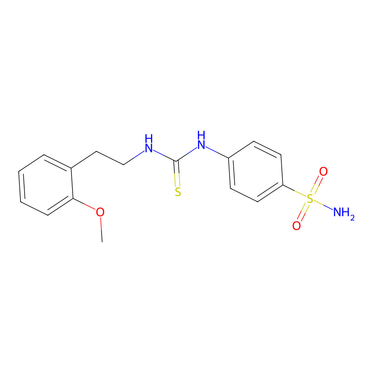 1-[2-(2-Methoxyphenyl)ethyl]-3-(4-sulfamoylphenyl)thiourea molecular structure, CAS 706777-50-6