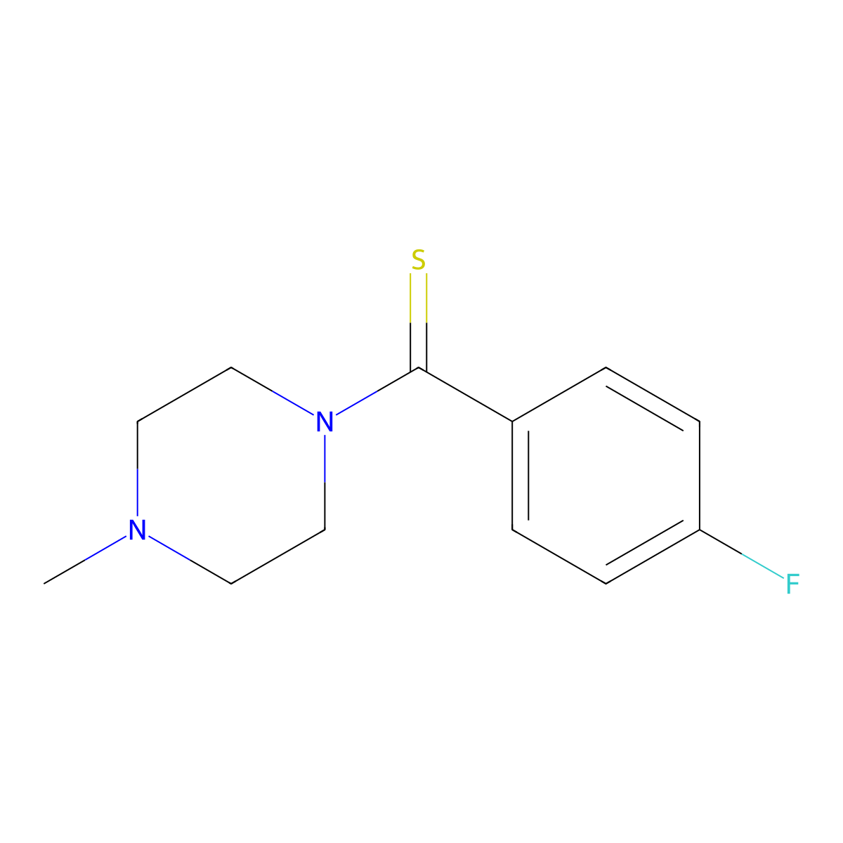 1-(4-Fluorobenzenecarbothioyl)-4-methylpiperazine molecular structure, CAS 706777-62-0