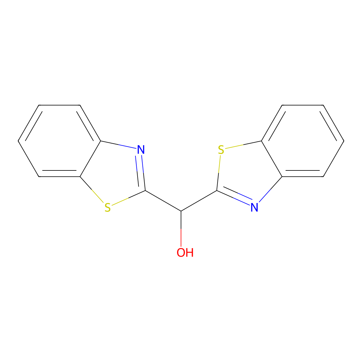 Bis(benzo[d]thiazol-2-yl)methanol molecular structure, CAS 706778-29-2