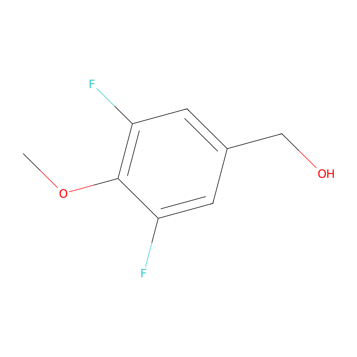 3,5-Difluoro-4-methoxybenzyl alcohol molecular structure, CAS 706786-41-6