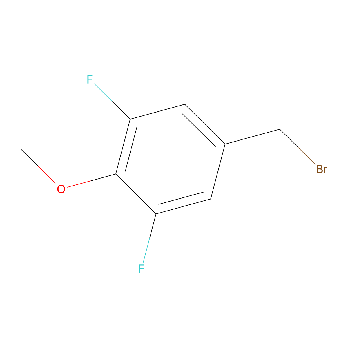 5-(Bromomethyl)-1,3-difluoro-2-methoxybenzene molecular structure, CAS 706786-42-7