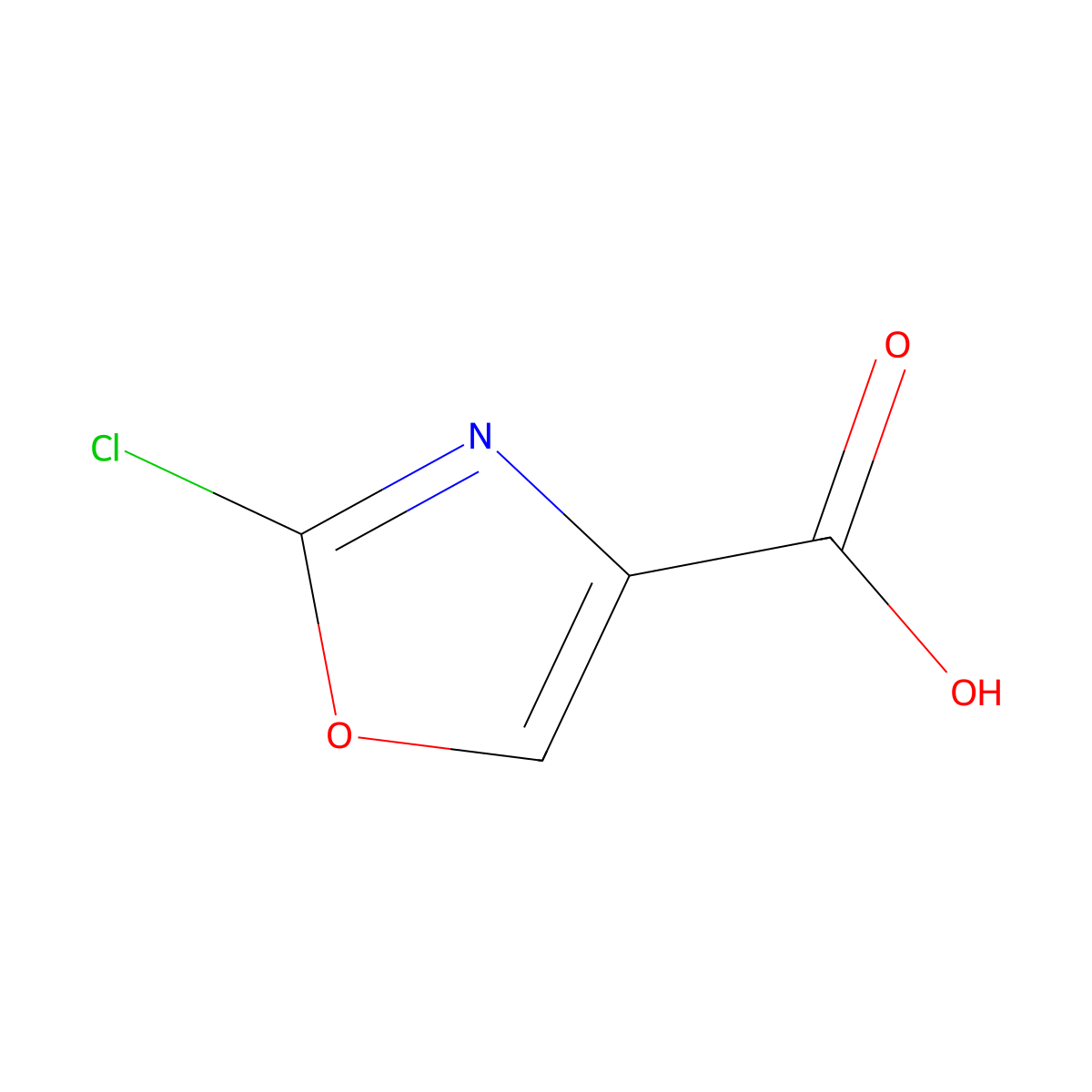 2-Chloro-1,3-oxazole-4-carboxylic acid molecular structure, CAS 706789-07-3
