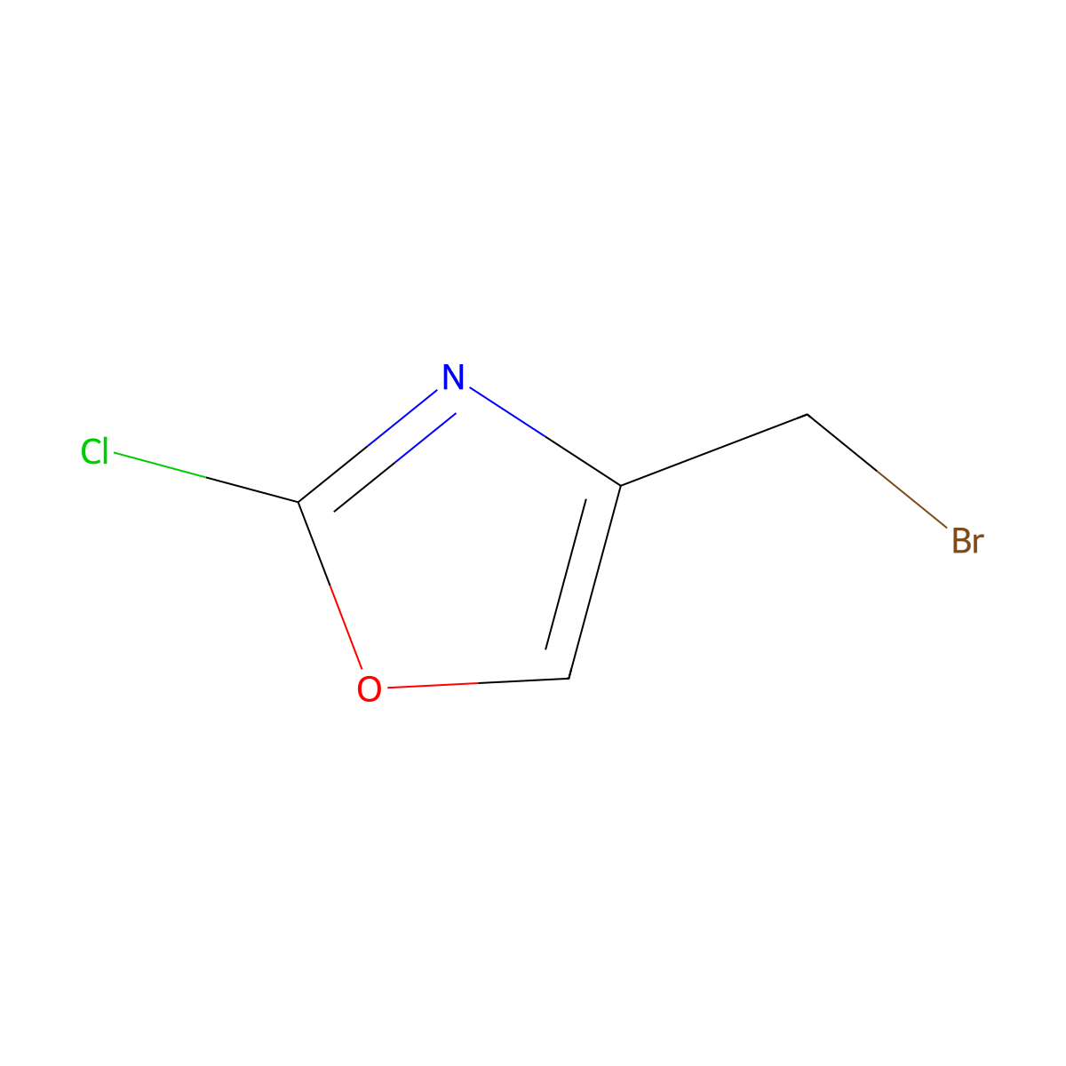 4-(Bromomethyl)-2-chlorooxazole molecular structure, CAS 706789-08-4