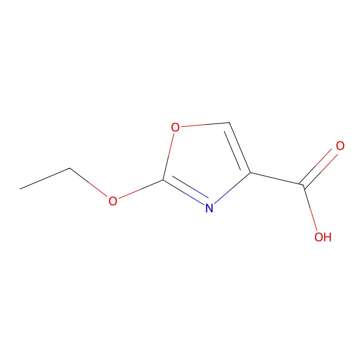 2-Ethoxy-1,3-oxazole-4-carboxylic acid molecular structure, CAS 706789-09-5