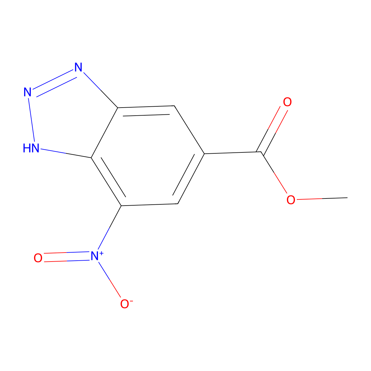 Methyl 7-nitro-1H-benzo[d][1,2,3]triazole-5-carboxylate molecular structure, CAS 706793-17-1