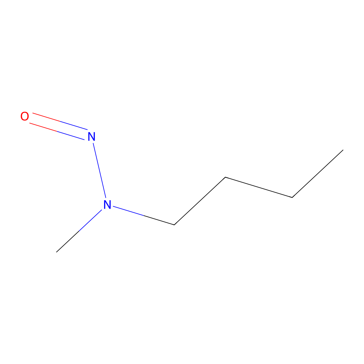N-Methyl-N-nitroso-1-butanamine molecular structure, CAS 7068-83-9