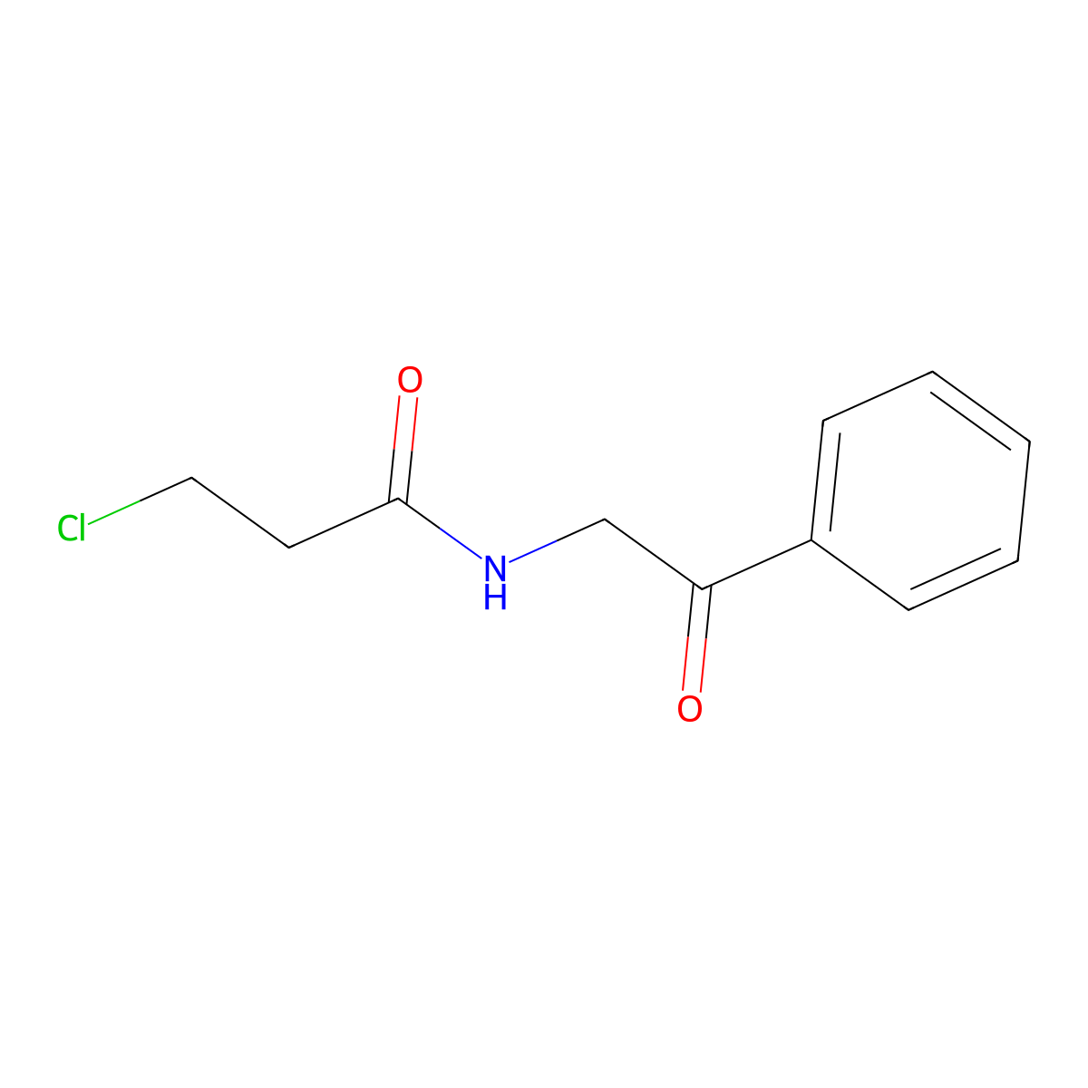 3-chloro-N-(2-oxo-2-phenylethyl)propanamide molecular structure, CAS 70680-55-6