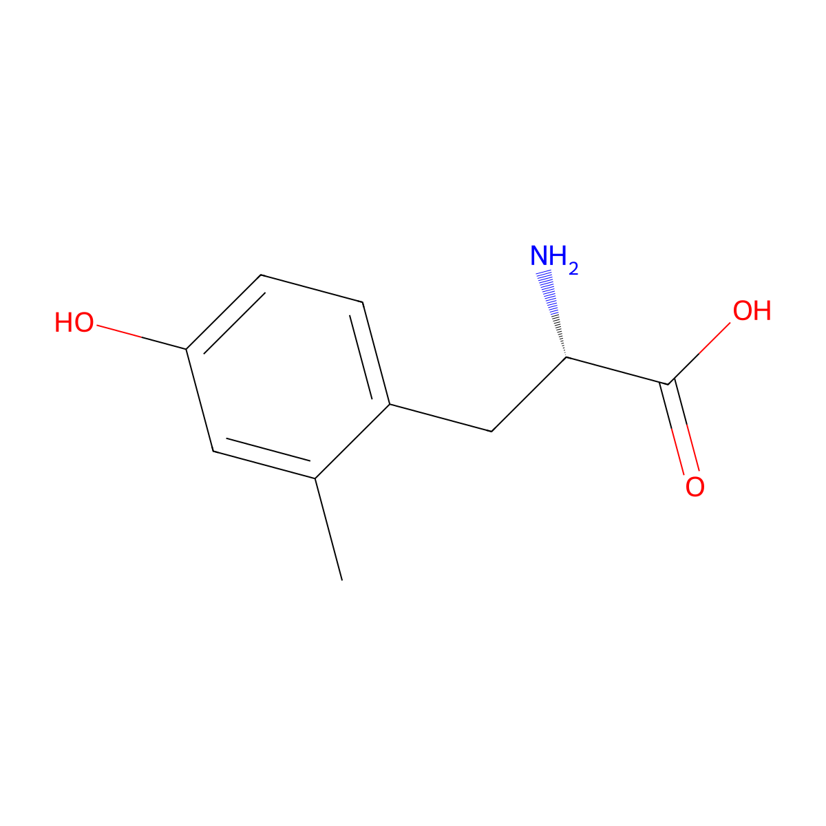 (o-Methyltyrosine) molecular structure, CAS 70680-92-1