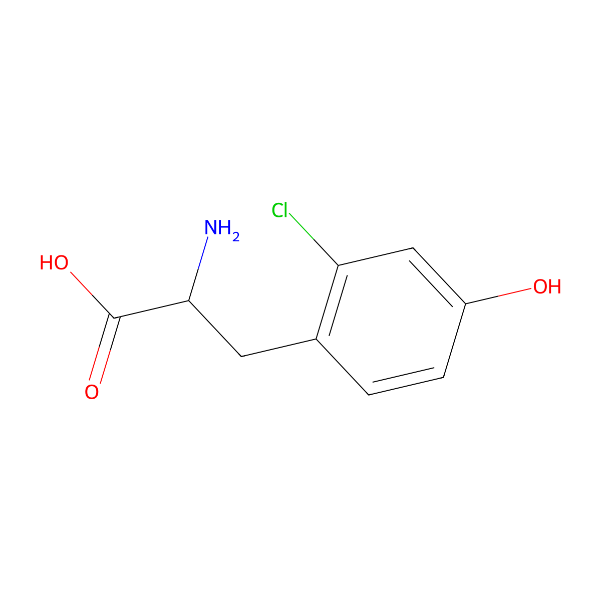 2-Chloro-L-tyrosine molecular structure, CAS 70680-93-2