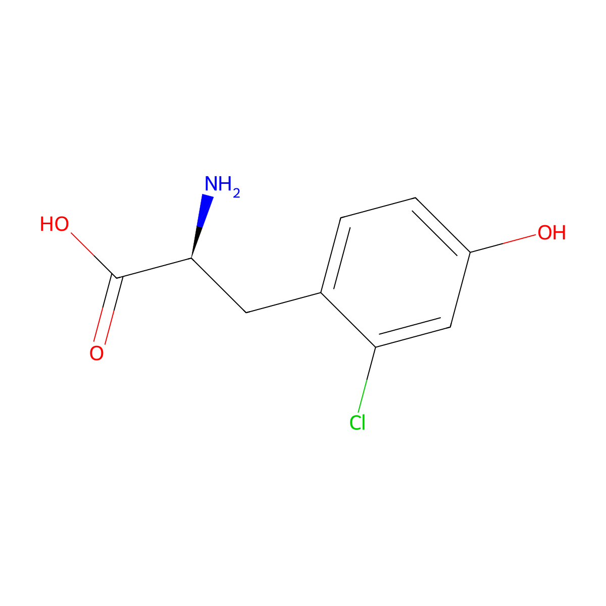 2-Chloro-L-tyrosine molecular structure, CAS 70680-93-2