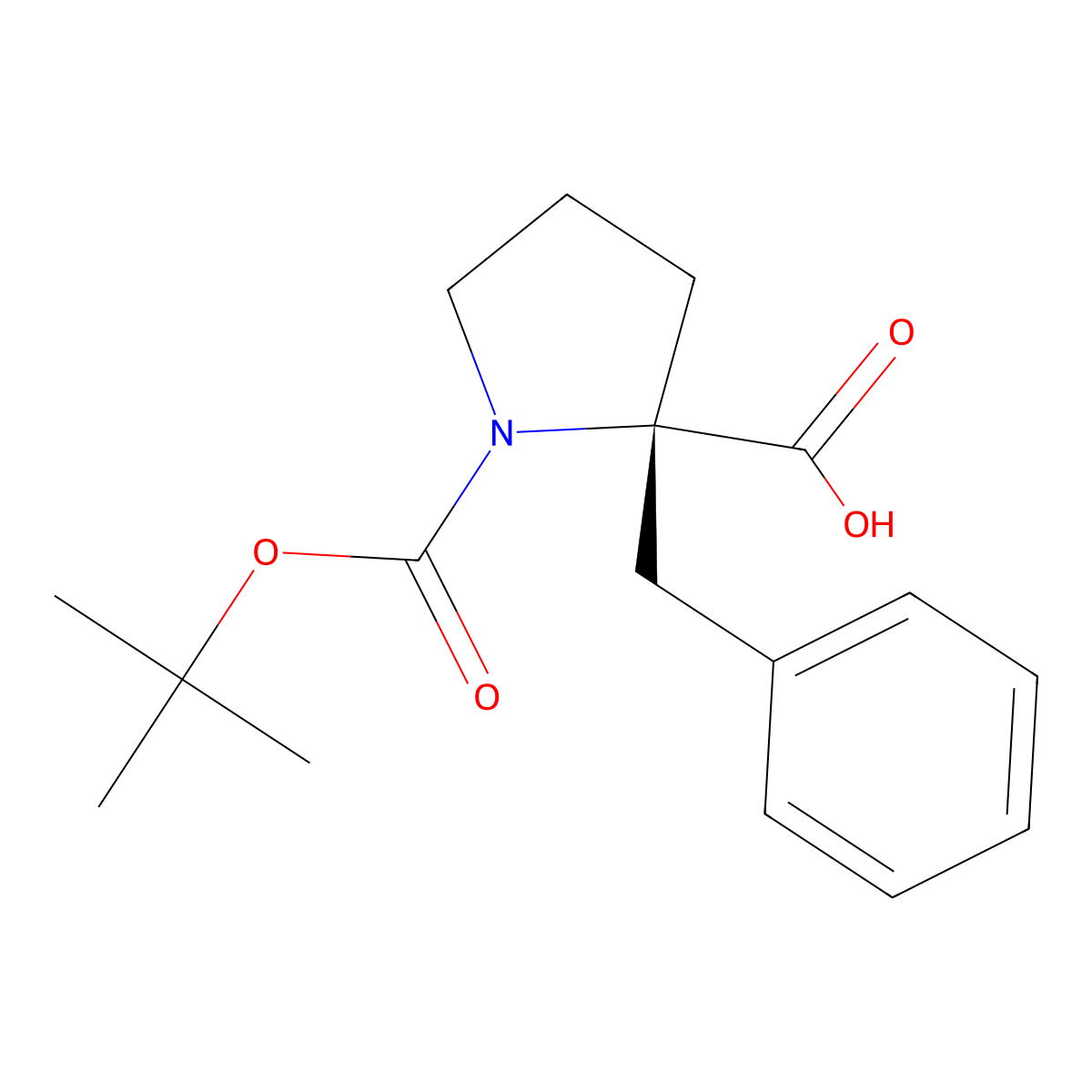 Boc-(S)-alpha-benzyl-Pro-OH molecular structure, CAS 706806-61-3