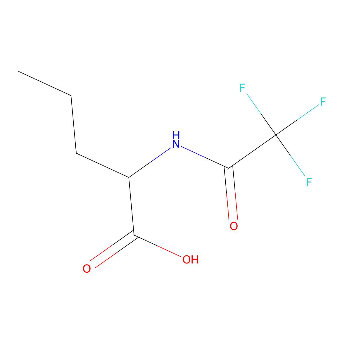 2-[(2,2,2-Trifluoroacetyl)amino]pentanoic acid molecular structure, CAS 70681-22-0