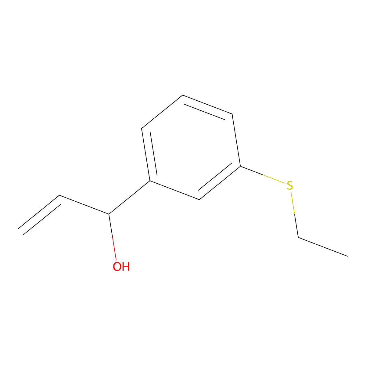 1-(3-(Ethylthio)phenyl)prop-2-en-1-ol molecular structure, CAS 706816-57-1