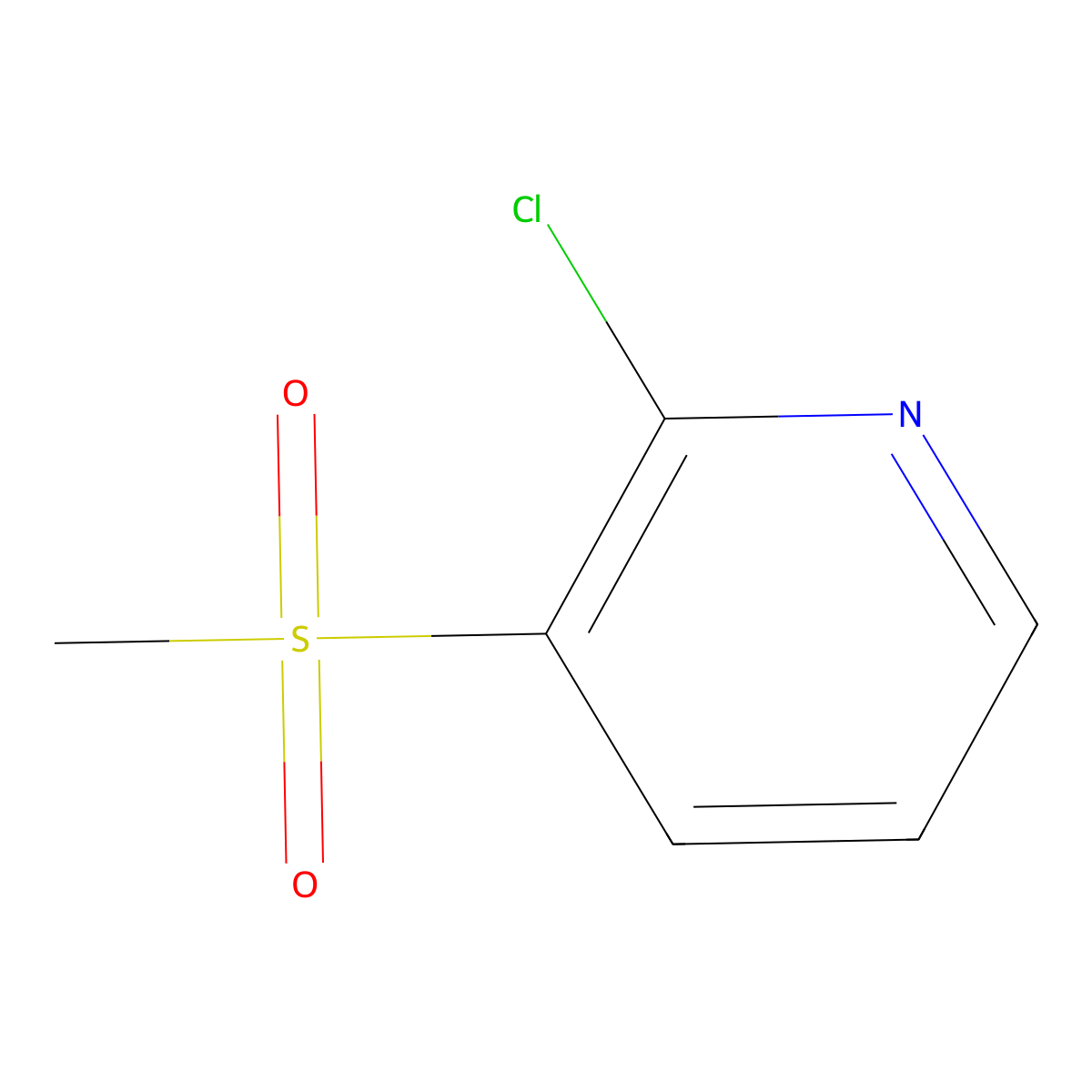 2-Chloro-3-(methanesulfonyl)pyridine molecular structure, CAS 70682-09-6