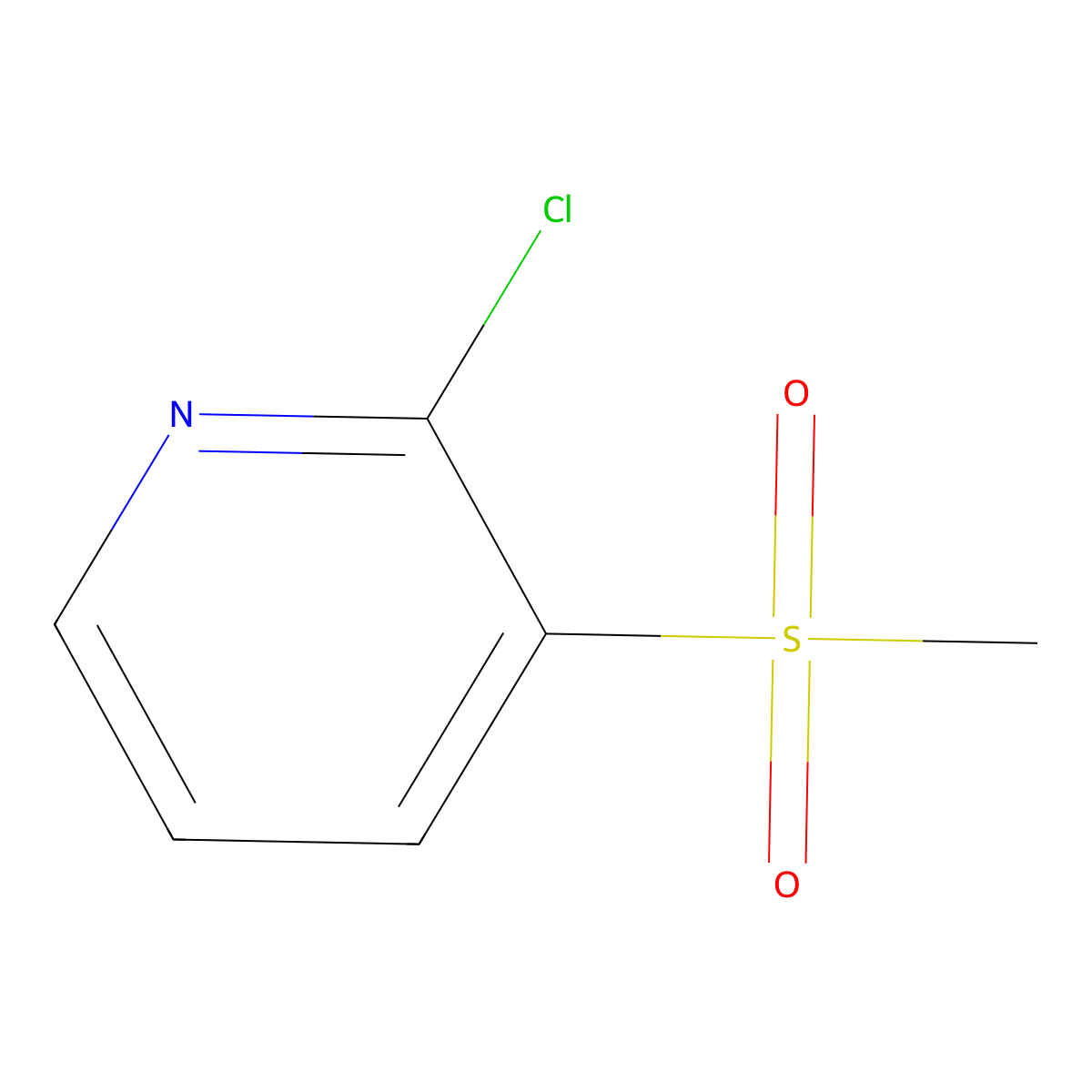 2-Chloro-3-(methanesulfonyl)pyridine molecular structure, CAS 70682-09-6