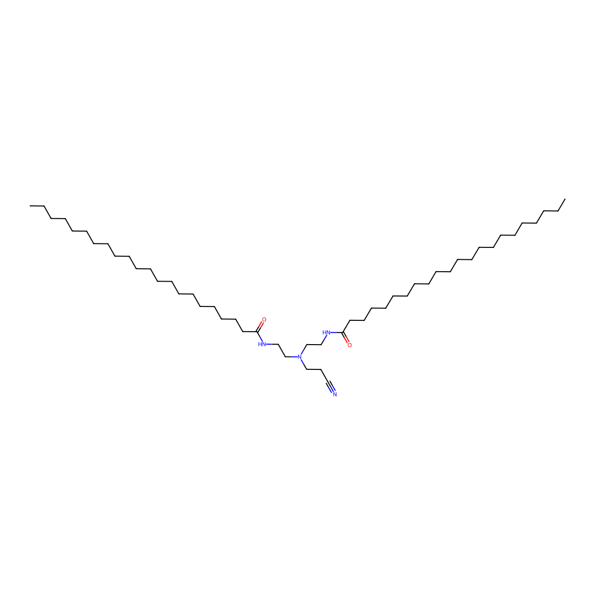 Docosanamide, N,N'-(((2-cyanoethyl)imino)di-2,1-ethanediyl)bis- molecular structure, CAS 70682-70-1