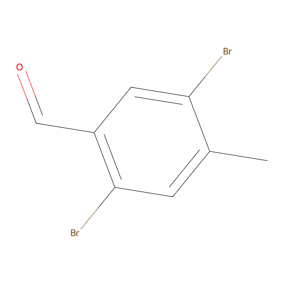 2,5-Dibromo-4-methylbenzaldehyde molecular structure, CAS 706820-09-9
