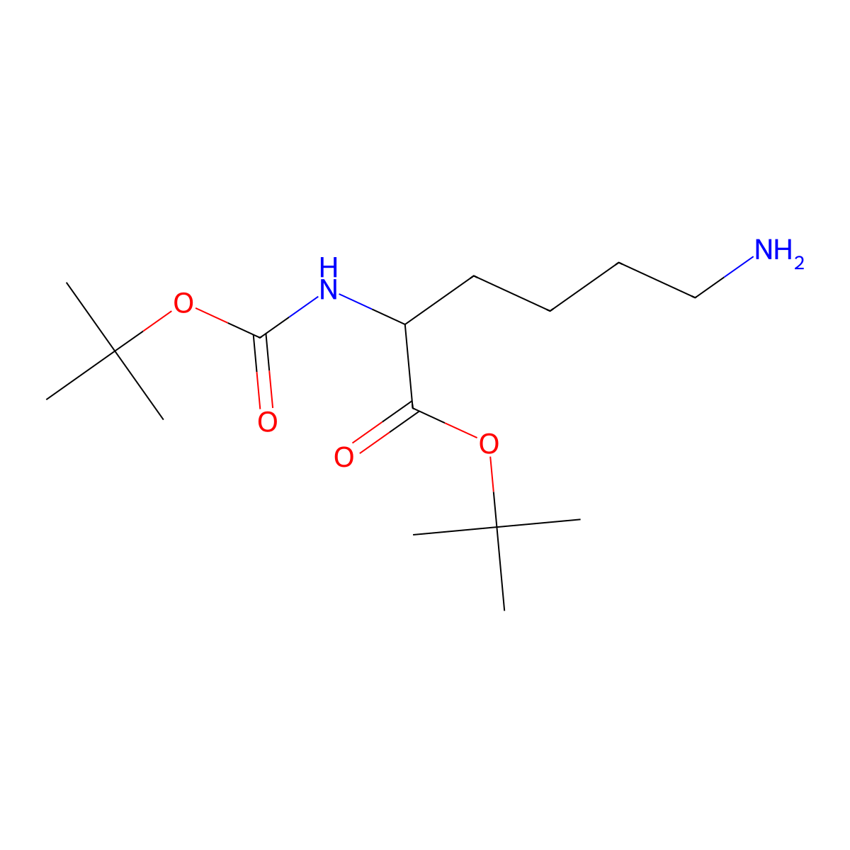 tert-Butyl (tert-butoxycarbonyl)lysinate molecular structure, CAS 706820-73-7
