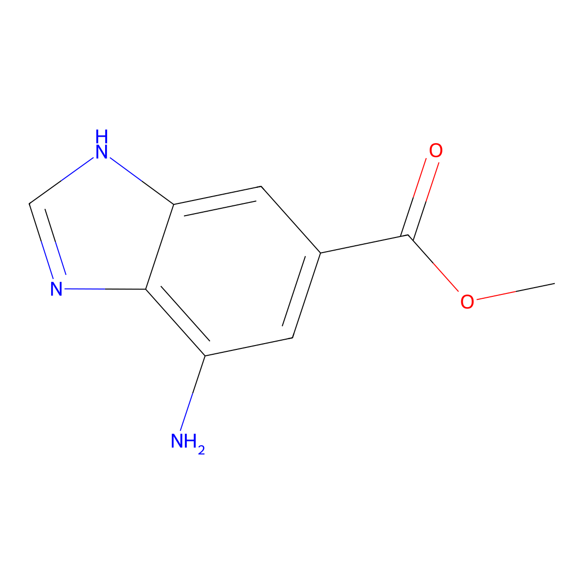 Methyl 4-amino-1H-benzo[d]imidazole-6-carboxylate molecular structure, CAS 706823-07-6