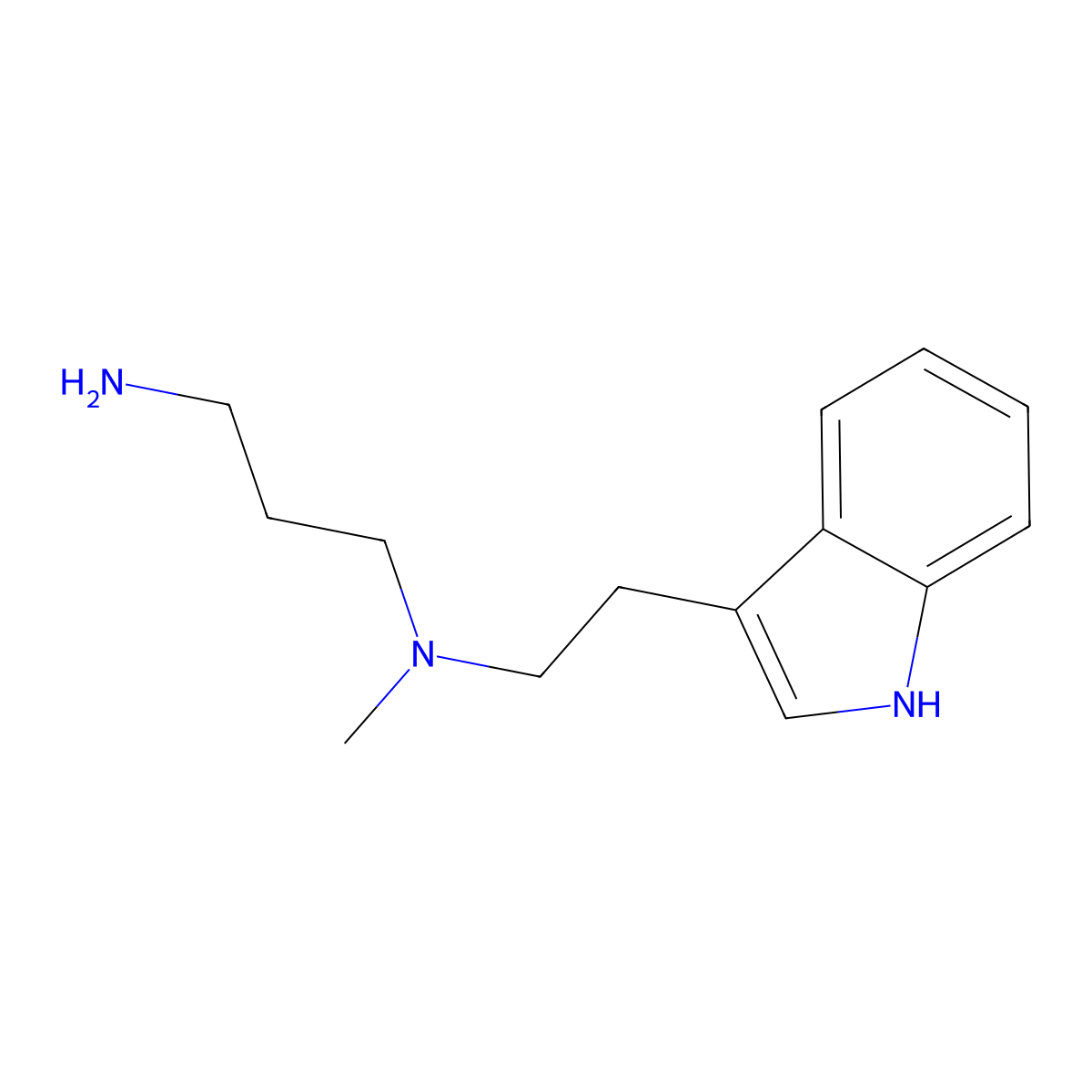 (3-aminopropyl)[2-(1H-indol-3-yl)ethyl]methylamine molecular structure, CAS 70684-73-0