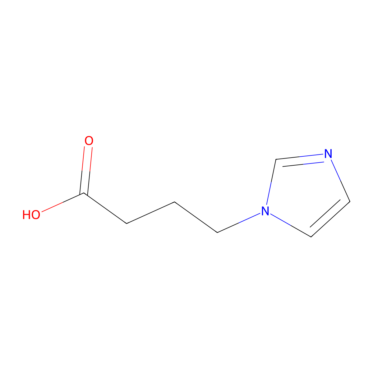 1H-Imidazole-1-butanoic acid molecular structure, CAS 70686-51-0