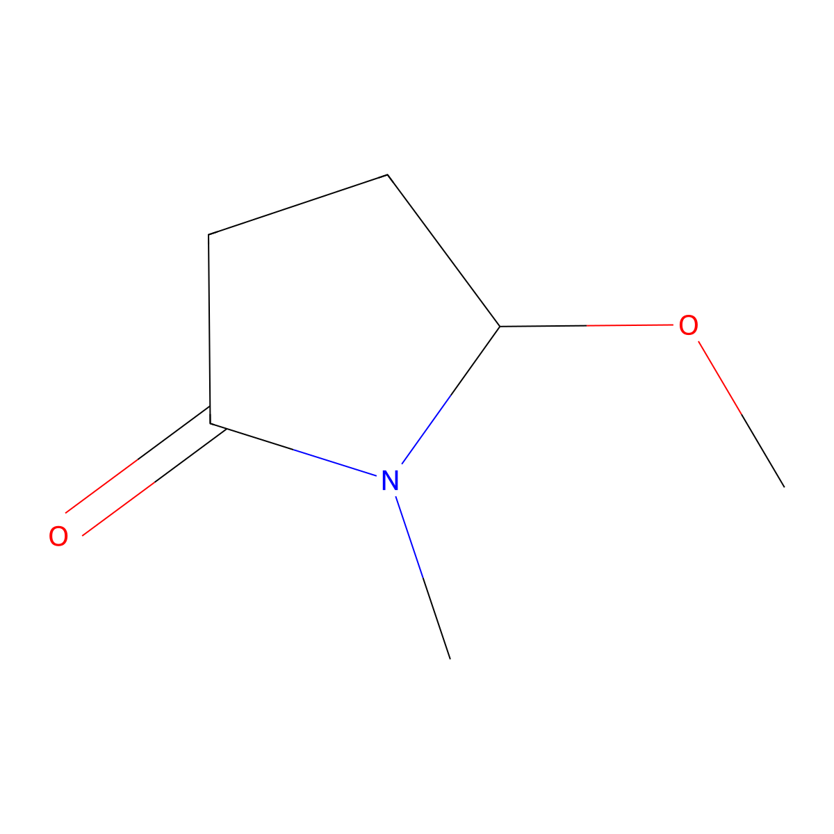 5-Methoxy-1-methylpyrrolidin-2-one molecular structure, CAS 70687-35-3