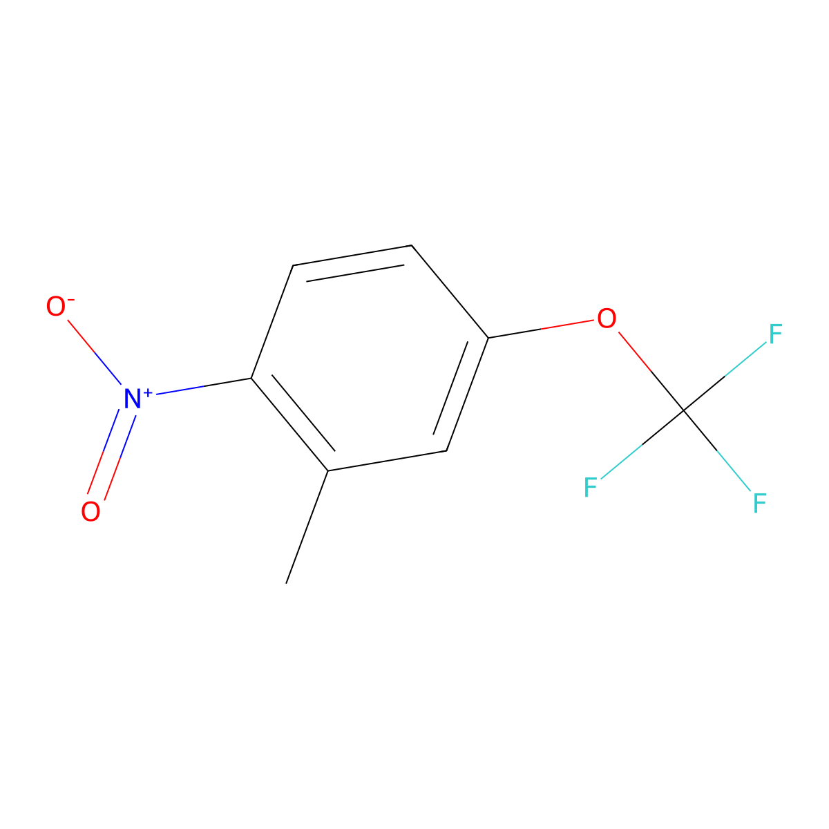 2-Nitro-5-trifluoromethoxytoluene molecular structure, CAS 70692-43-2