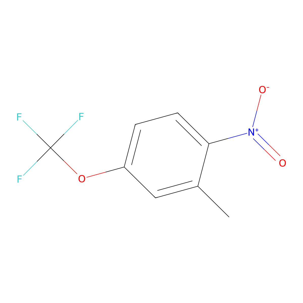 2-Nitro-5-trifluoromethoxytoluene molecular structure, CAS 70692-43-2