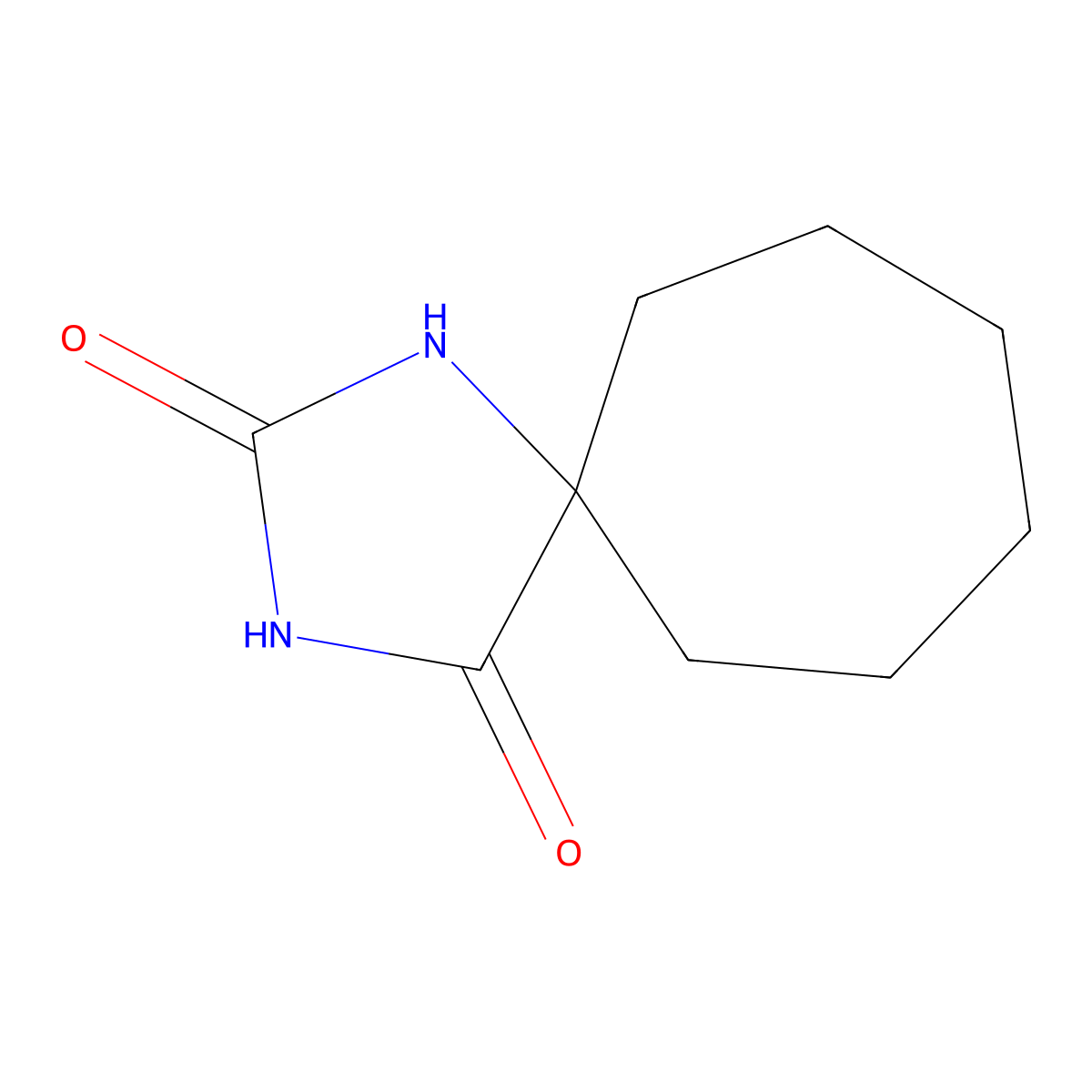 1,3-Diazaspiro[4.6]undecane-2,4-dione molecular structure, CAS 707-16-4