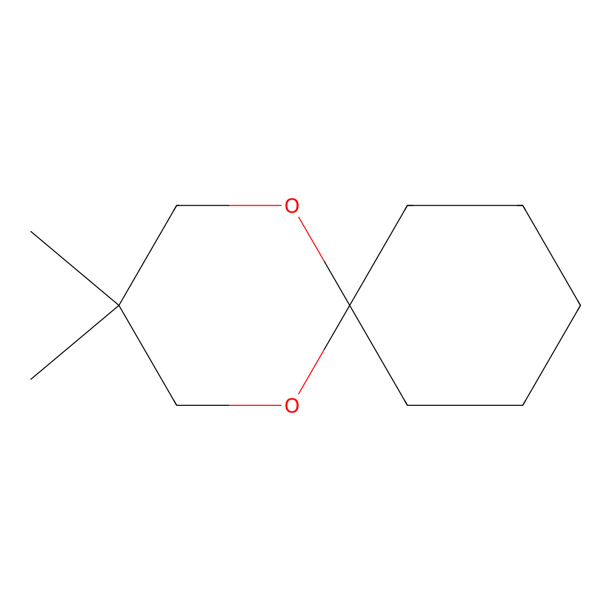 5,5-Dimethyl-1,3-dioxane-2-spirocyclohexane molecular structure, CAS 707-29-9