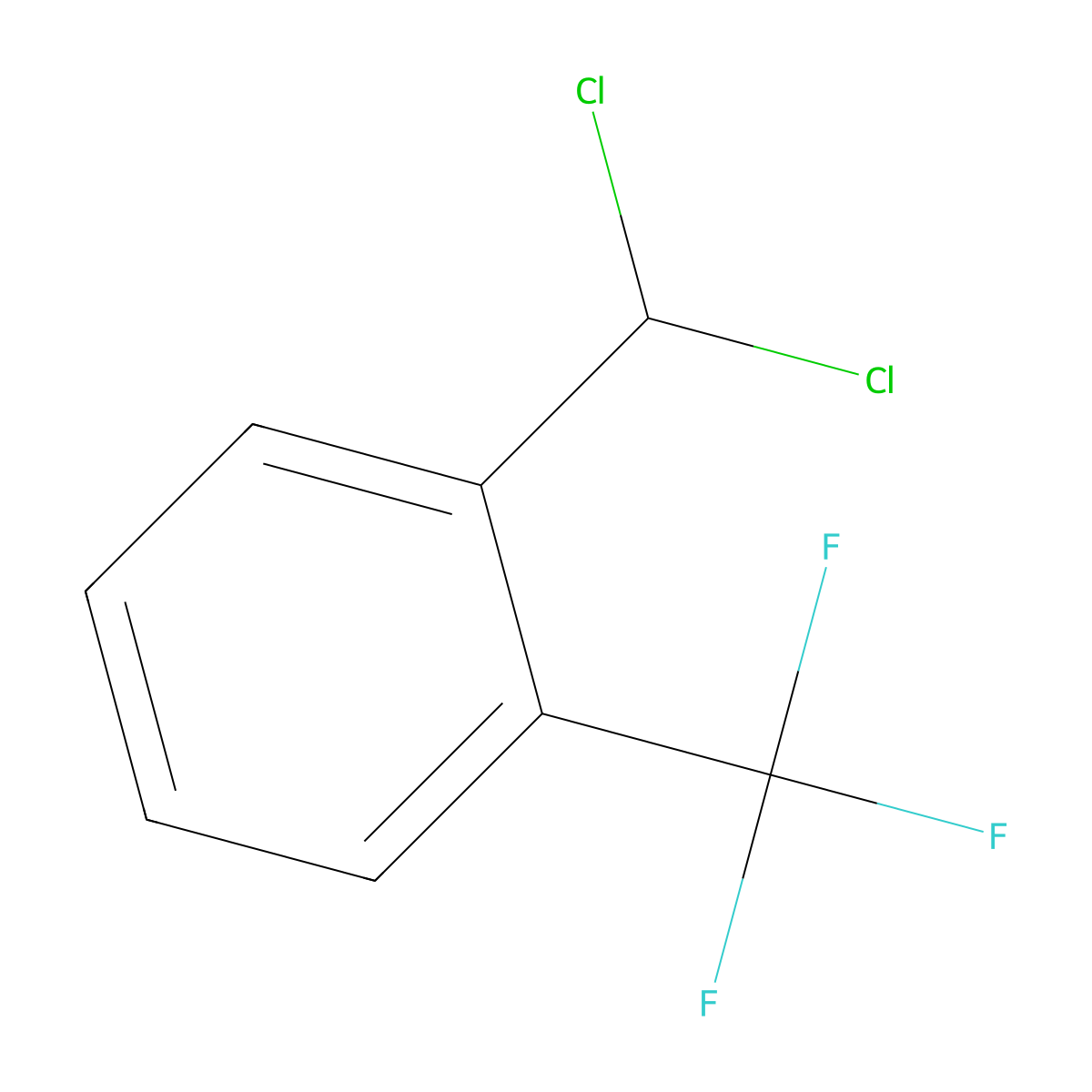 1-(Dichloromethyl)-2-(trifluoromethyl)benzene molecular structure, CAS 707-72-2