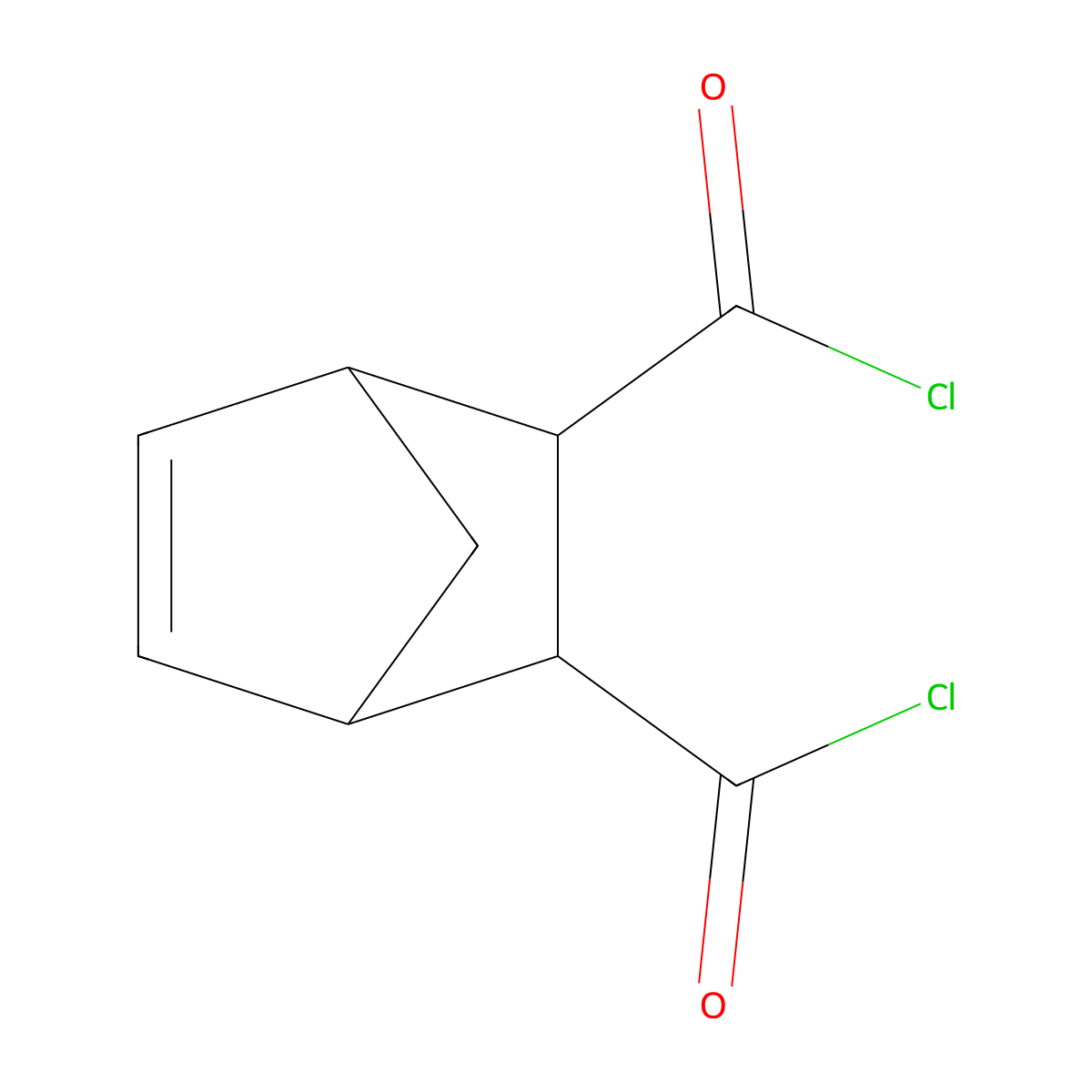 (2-endo,3-exo)-Bicyclo(2.2.1)hept-5-ene-2,3-dicarbonyl dichloride molecular structure, CAS 707-80-2