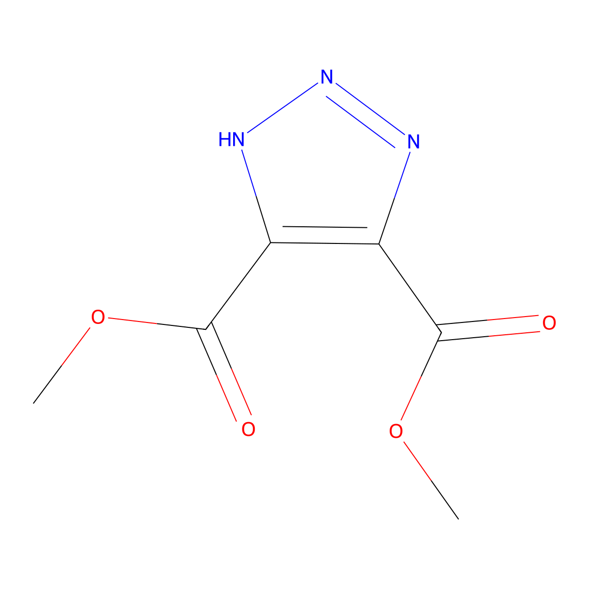 4,5-dimethyl 1H-1,2,3-triazole-4,5-dicarboxylate molecular structure, CAS 707-94-8